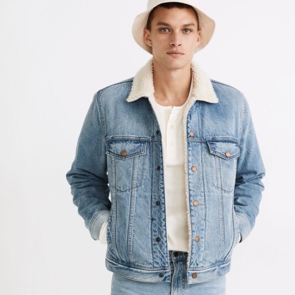 Madewell Other - Madewell Men’s Sherpa Classic Jean Jacket Medium